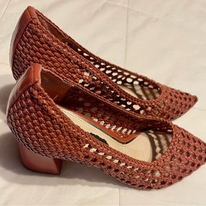 Zara cutout pumps with cute block heels